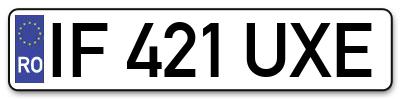 Placuta inmatriculare numar auto  IF-421-UXE, IF 421 UXE, IF421UXE