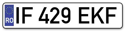Placuta inmatriculare numar auto  IF-429-EKF, IF 429 EKF, IF429EKF