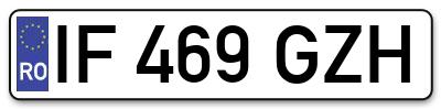 Placuta inmatriculare numar auto  IF-469-GZH, IF 469 GZH, IF469GZH