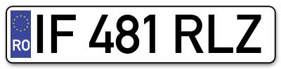 Placuta inmatriculare numar auto  IF-481-RLZ, IF 481 RLZ, IF481RLZ