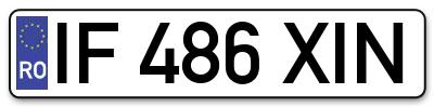Placuta inmatriculare numar auto  IF-486-XIN, IF 486 XIN, IF486XIN