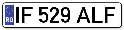Placuta inmatriculare numar auto  IF-529-ALF, IF 529 ALF, IF529ALF