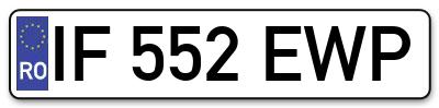 Placuta inmatriculare numar auto  IF-552-EWP, IF 552 EWP, IF552EWP