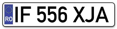 Placuta inmatriculare numar auto  IF-556-XJA, IF 556 XJA, IF556XJA