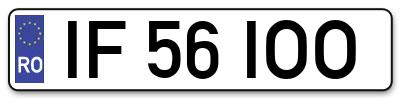 Placuta inmatriculare numar auto  IF-56-IOO, IF 56 IOO, IF56IOO