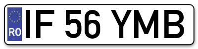 Placuta inmatriculare numar auto  IF-56-YMB, IF 56 YMB, IF56YMB