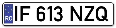 Placuta inmatriculare numar auto  IF-613-NZQ, IF 613 NZQ, IF613NZQ