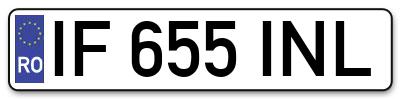 Placuta inmatriculare numar auto  IF-655-INL, IF 655 INL, IF655INL
