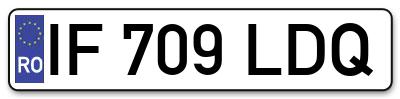 Placuta inmatriculare numar auto  IF-709-LDQ, IF 709 LDQ, IF709LDQ
