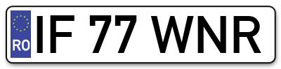 Placuta inmatriculare numar auto  IF-77-WNR, IF 77 WNR, IF77WNR