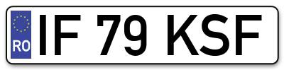 Placuta inmatriculare numar auto  IF-79-KSF, IF 79 KSF, IF79KSF