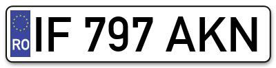 Placuta inmatriculare numar auto  IF-797-AKN, IF 797 AKN, IF797AKN