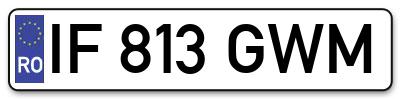 Placuta inmatriculare numar auto  IF-813-GWM, IF 813 GWM, IF813GWM