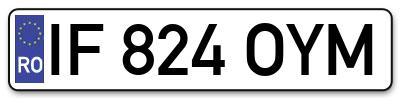 Placuta inmatriculare numar auto  IF-824-OYM, IF 824 OYM, IF824OYM