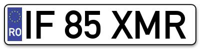Placuta inmatriculare numar auto  IF-85-XMR, IF 85 XMR, IF85XMR