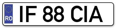 Placuta inmatriculare numar auto  IF-88-CIA, IF 88 CIA, IF88CIA