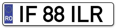 Placuta inmatriculare numar auto  IF-88-ILR, IF 88 ILR, IF88ILR