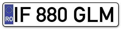 Placuta inmatriculare numar auto  IF-880-GLM, IF 880 GLM, IF880GLM