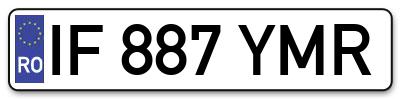 Placuta inmatriculare numar auto  IF-887-YMR, IF 887 YMR, IF887YMR