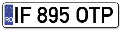 Placuta inmatriculare numar auto  IF-895-OTP, IF 895 OTP, IF895OTP