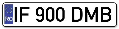 Placuta inmatriculare numar auto  IF-900-DMB, IF 900 DMB, IF900DMB