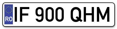 Placuta inmatriculare numar auto  IF-900-QHM, IF 900 QHM, IF900QHM