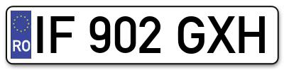 Placuta inmatriculare numar auto  IF-902-GXH, IF 902 GXH, IF902GXH