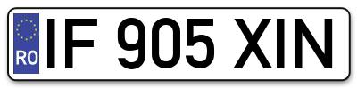 Placuta inmatriculare numar auto  IF-905-XIN, IF 905 XIN, IF905XIN