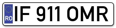 Placuta inmatriculare numar auto  IF-911-OMR, IF 911 OMR, IF911OMR