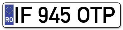 Placuta inmatriculare numar auto  IF-945-OTP, IF 945 OTP, IF945OTP