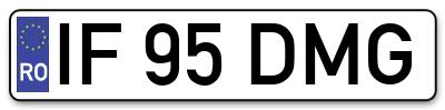 Placuta inmatriculare numar auto  IF-95-DMG, IF 95 DMG, IF95DMG