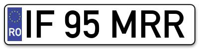 Placuta inmatriculare numar auto  IF-95-MRR, IF 95 MRR, IF95MRR