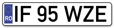 Placuta inmatriculare numar auto  IF-95-WZE, IF 95 WZE, IF95WZE