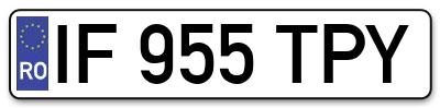 Placuta inmatriculare numar auto  IF-955-TPY, IF 955 TPY, IF955TPY