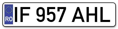 Placuta inmatriculare numar auto  IF-957-AHL, IF 957 AHL, IF957AHL
