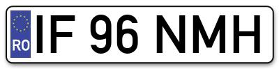 Placuta inmatriculare numar auto  IF-96-NMH, IF 96 NMH, IF96NMH