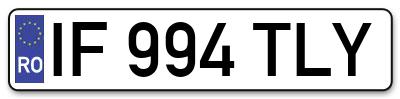 Placuta inmatriculare numar auto  IF-994-TLY, IF 994 TLY, IF994TLY