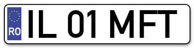 Placuta inmatriculare numar auto  IL-01-MFT, IL 01 MFT, IL01MFT