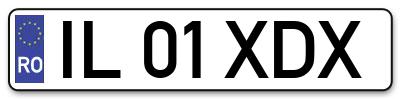 Placuta inmatriculare numar auto  IL-01-XDX, IL 01 XDX, IL01XDX