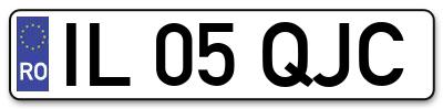 Placuta inmatriculare numar auto  IL-05-QJC, IL 05 QJC, IL05QJC