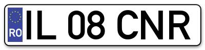 Placuta inmatriculare numar auto  IL-08-CNR, IL 08 CNR, IL08CNR