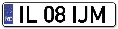 Placuta inmatriculare numar auto  IL-08-IJM, IL 08 IJM, IL08IJM