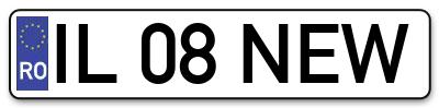 Placuta inmatriculare numar auto  IL-08-NEW, IL 08 NEW, IL08NEW