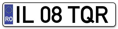Placuta inmatriculare numar auto  IL-08-TQR, IL 08 TQR, IL08TQR