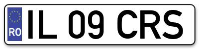 Placuta inmatriculare numar auto  IL-09-CRS, IL 09 CRS, IL09CRS