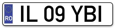 Placuta inmatriculare numar auto  IL-09-YBI, IL 09 YBI, IL09YBI