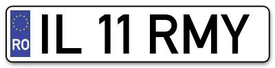Placuta inmatriculare numar auto  IL-11-RMY, IL 11 RMY, IL11RMY