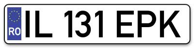 Placuta inmatriculare numar auto  IL-131-EPK, IL 131 EPK, IL131EPK