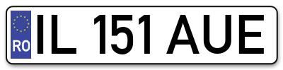 Placuta inmatriculare numar auto  IL-151-AUE, IL 151 AUE, IL151AUE
