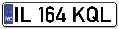 Placuta inmatriculare numar auto  IL-164-KQL, IL 164 KQL, IL164KQL